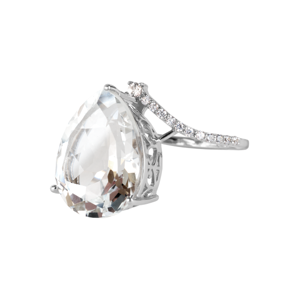 Jacques Lemans SE-R160A58 Damen Ring Gr. 58 Sterlingsilber t mit White Topaz